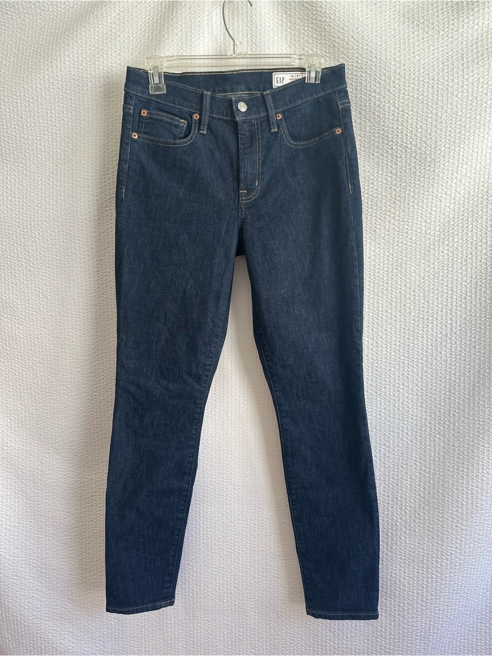 GAP True Skinny Mid Rise Dark Wash Stretch Jeans Women’s Size 8 Like New Denim